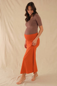 Thumbnail for Organic Bamboo Above Elbow Scoop Maternity Top Top from Bamboo Body maternity store australia