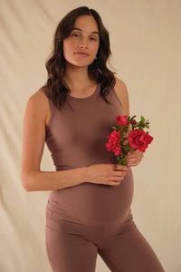 Thumbnail for Organic Bamboo Ruched Maternity Singlet (Copy) Tank Top from Bamboo Body maternity store australia