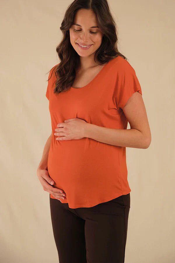 Organic Bamboo Eadie Maternity Top Top from Bamboo Body maternity store australia