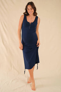 Thumbnail for Organic Bamboo Henley Maternity Tank Dress Dress from Bamboo Body maternity store australia