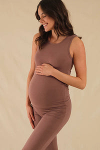 Thumbnail for Organic Bamboo Ruched Maternity Singlet (Copy) Tank Top from Bamboo Body maternity store australia